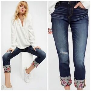 Driftwood Sundance Colette Floral Embroidered Jeans Size 28